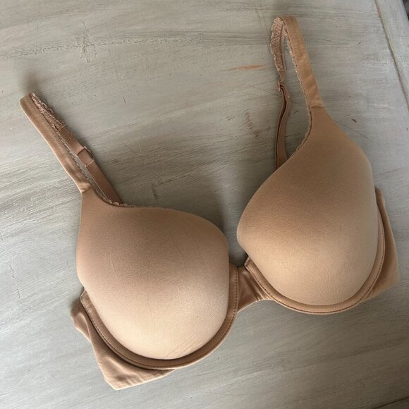 Victoria's Secret Perfect Shape Smooth Bra T-Shirt Bra Size 32 D Bodycon Push Up - Picture 5 of 12